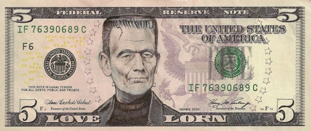 Image result for frankenstein currency